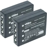 VHBW 2x Akku kompatibel mit HBC Radiomatic Quadrix, patrol T, Spectrum 1, Spectrum 2, Vector Pro Fernbedienung Remote Control (2000 mAh, 3,6 V, NiMH)