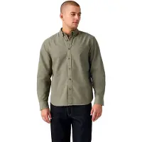 Levi's Levis Langarmhemd "AUTHENTIC BUTTON DOWN" mit Ton-in-Ton Logostickerei auf der Brust