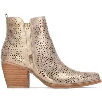 Xti für Damen. 14503705-ORO Stiefelette 145037 gold (37), 3 bis 5 cm, Reißverschluss, Lässig
