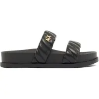 Armani Exchange für Damen. XW002574AF22799UC001 Sandalen Schwarzes Design (37.5), Wohnung, Keine, Lässig