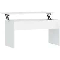 Syfax Couchtisch Weiß 102x50,5x52,5 cm Holzwerkstoff