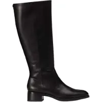 Wonders für Damen. D-1803_5121_5792 Bonjour 03 Lederstiefel Schwarz (38), 1 bis 3 cm, Reißverschluss, Lässig, Klassisch