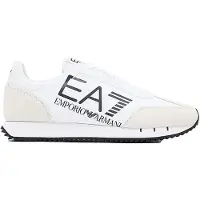 EA7 Unisex. 7X000541_AF18609 Vintage Turnschuhe Weiß (37 1/3), Schwarz, Stoff, Wohnung, Schnürsenkel, Sportlich