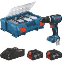 Bosch Akku-Schlagbohrschrauber GSB 18V-65, 2 x GBA 18V 4.0Ah in L-Case Pick & Click