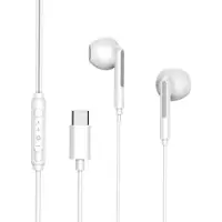 COFI In-Ear Kopfhörer Typ-C Headset mit Mikrofon USB-C Anschluss kompatibel mit Smartphones weiß