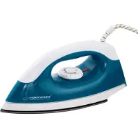 Esperanza TRAVEL IRON SMOOTHER, Trocken-Bügeleisen, Antihaft-Platte, 1,4 m, Blau, Weiß, 1200 W, 1200 W