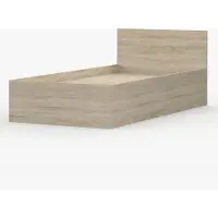 FABRYKA MEBLI IDŹCZAK Kinderbett Bett Bettgestell Einzelbett Bett mit Bettkasten 90cm Sonoma Eiche ohne Matratze Jonas 46