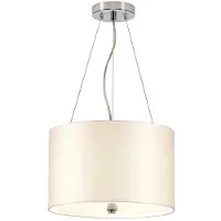 Designer's Light Box Elstead Pearce Hängeleuchte E27 3-fach 35cm Poliertes Chrom Elfenbein