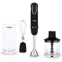 H.Koenig 3-in-1 Stabmixer MIX75 Inox 850W, Handmixer 3 Funktionen, Turbo 5 Geschwindigkeiten, Multifunktionen , Zerkleinerer, Mixer, Rührbesen