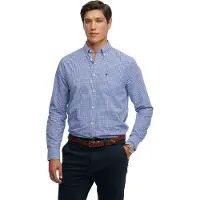 Superdry für Herren. M4011107A Blaues Preppy-Poplin-Hemd (XXL), Lässig, Baumwolle, Langarm