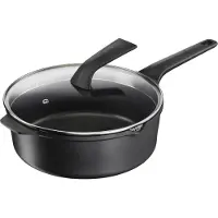 Tefal Schmorpfanne Robusto, Aluminiumguss, mit Deckel, 26 cm, Mit Thermo-SignalTM, Glasdeckel und dreifacher Titan-Beschichtung, 1 Stück
