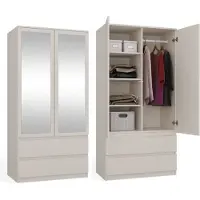 Top E Shop Flurgarderobe 90 cm mit Spiegel TAAVI - Kaschmir