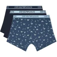 Emporio Armani für Herren. EM000371_AF20669 Set 3 Core Logobanda Boxershorts blau (XL), Heimtextilien, Baumwolle, Marine