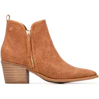 Xti für Damen. 14526603-CAMEL Stiefelette 145266 braun (36), 3 bis 5 cm, Reißverschluss, Lässig