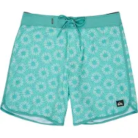 Quiksilver Boardshorts "Surfsilk Scallop 18", Herren, Gr. 36(XL), blau (aqua ocean mayhem), Obermaterial: 88% Polyester, 12% Elasthan., Hosen Boardshorts