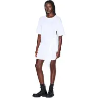 Armani Exchange für Damen. XW002085AF10356U0002 Weißes Hemdkleid (XS), Lässig, Baumwolle, Kurzarm