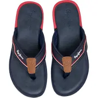 Pepe Jeans für Herren. PMS900005 Sandel Barrel Club navy (41), Flach, Keine, Strandbekleidung, Marine