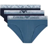 Emporio Armani für Herren. EM000258_AF18886 Set 3 Slips Fit blau, marineblau (XL), Heimtextilien, Baumwolle