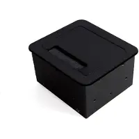 Emuca Desktop Multi-Connector Atom 14, 130x115mm, 1 Schuko-Stecker, 2 USB Typ A,