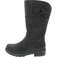 Rieker Damen Winterstiefel Grau Synthetik Reißverschluss wasserfest atmungsaktiv Größe: 42
