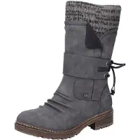 Rieker Damenstiefel anthrazit/schwarzWildebuk Warmfutter mit Menbrane Z478345 (40/anthrazit)