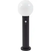 LINDBY Dangan Sockelleuchte, 60 cm, Sensor, weiß, Glas - , Dangan, dimmbar, Schwarz, für Terrasse, Glas, Modern