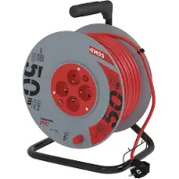Emos P194504, 50 m, Drinnen, IP20, 1,5 mm², Acrylnitril-Butadien-Styrol (ABS), Rot