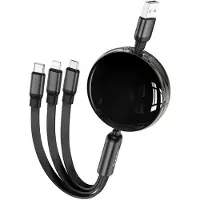 Hoco 3in1 USB A zu Lightnig / Micro USB / Typ C 2A Kabel X78 1m schwarz