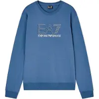 EA7 für Herren. 7M001312_AF13512 Sweatshirt Sichtbarkeit M blau (M), Lässig, Sportlich, Baumwolle, Sportbekleidung, Multisport, Langarm