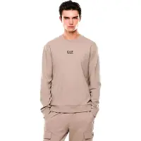 EA7 für Herren. 8NPM30_PJVRZ Core Identity Sweatshirt beige (XS), Lässig, Sportlich, Baumwolle, Sportbekleidung, Multisport, Kurzarm