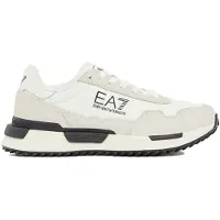 EA7 Unisex. 7X000380_AF19175 Vintage Turnschuhe Dreifach Weiß (39 1/3), Stoff, Wohnung, Schnürsenkel, Sportlich