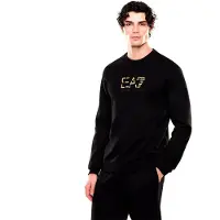 Emporio Armani für Herren. 7M001563_AF17787 Premium Label Sweatshirt schwarz (XS), Lässig, Baumwolle