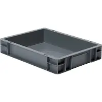 LA-KA-PE LA KA PE Transportstapelkasten Polypropylen blau L400xB300xH75mm Wände / Boden geschlossen - TK400/75-0 BLAU