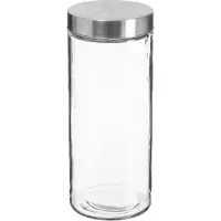 5five Simply Smart Vorratsdose aus Glas, mit Edelstahldeckel, 2000 ml
