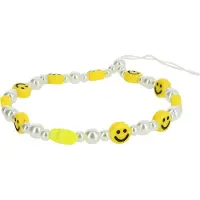 Avizar , Smiley Schmuck Handykette, Schmuckarmband mit Perlen, Gelb