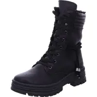 Rieker Damen Boot Stiefelette Schaftabschluss gesteppt Reißverschluss X8521, Größe:37 EU, Farbe:Schwarz