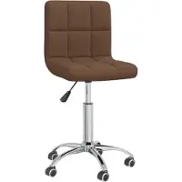 Syfax Bürostuhl Braun Stoff drehbar mit Rollen Gasfedermechanismus 40x47x74,5-86 cm