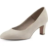 Tamaris Damen Pumps beige Kunstleder - Größe: 40