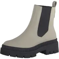 Marco Tozzi Damen Stiefelette Chelsea Boot Comfort Fit Plateausohle 2-25822-29, Größe:39 EU, Farbe:Beige