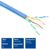 ACT 305m Cat6 Cable, 305 m, Cat6, Blau