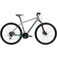 KROSS Crossrad "Evado 3.0 grau" Gr. 53, grau, schwarz, Fahrräder, Herren, 53cm, 28 Zoll (71,12cm) hinten: 28 Zoll (71,12cm), Crossrad