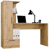 Cosmo Kombination Schreibtisch + Bücherregal COSMO Eiche ARTISAN
