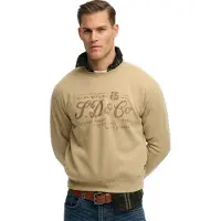 Superdry für Damen. W2012636A Sweatshirt Industry Worker Loose Crew beige (XXS), Lässig, Baumwolle, Langarm