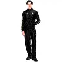 EA7 für Herren. 7M001613_AF21688 Schwarzer Soccer-Trainingsanzug (3XL), Lässig, Sportlich, Polyester, Langarm