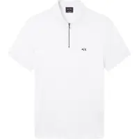 Armani Exchange für Herren. XM002372AF21936U0009 Stoff Poloshirt weiß (L), Lässig, Viskose, Kurzarm