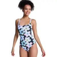 Roxy Badeanzug "Active One-Piece", Damen, Gr. XS, bunt (anthrazit im fleur real), Obermaterial: 75% Nylon, 25% Elasthan., Badeanzüge Badeanzug