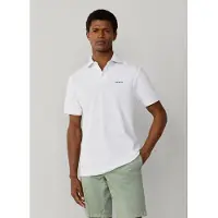 Hackett London für Herren. HM5600146 Polohemd mit Strandbesatz, klassische Passform (S), Weiß, Lässig, Baumwolle, Kurzarm