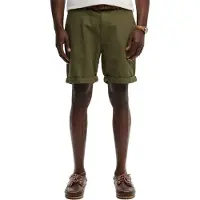Superdry für Herren. M7110487A Shorts Premium Textured Chino grün (30), Lässig, Baumwolle