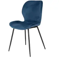 Furnlux Classic FURNLUX Esszimmerstuhl Rondea Blau Und Schwarz 46cm / Hauptfarbe: Blau / Abmessungen: 46 x 84 x 51 cm