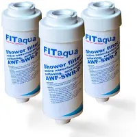 Fitaqua 3x Duschfilter , Wasserfilter zum Wohle Ihrer Haut AWF-SWR-P
